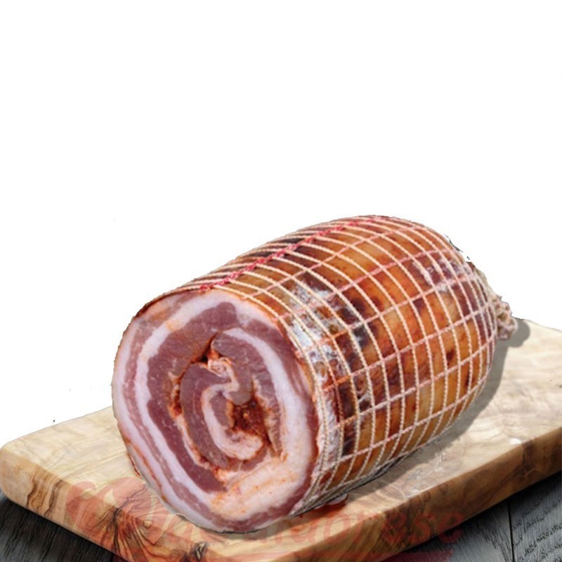 Seasoned spicy rolled bacon