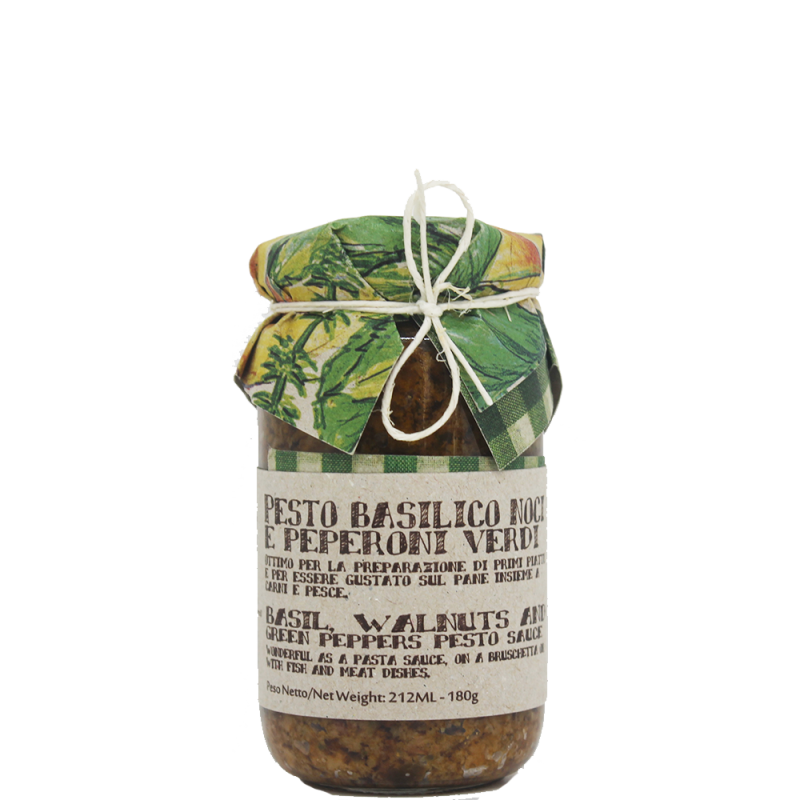 Pesto calabrais au basilic, noix et piments verts Gr 180