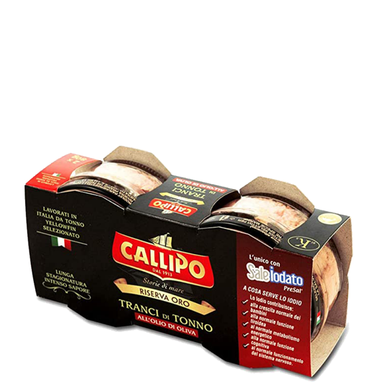 Callipo RISERVA ORO - Thunfisch in Scheiben in Olivenöl Gr 80 X 2 Glas