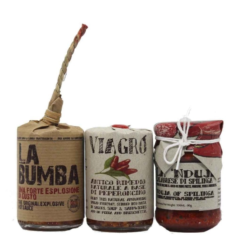 Tris di piccantezze Calabresi - Viagrò, nduja di spilinga e la bumba