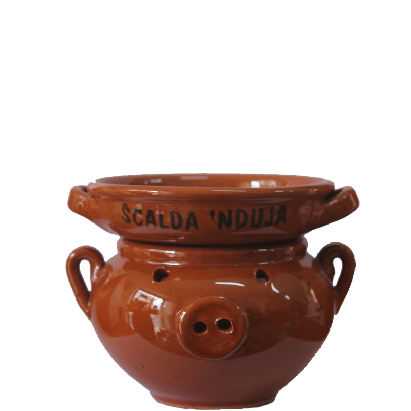 Scalda 'nduja scaldanduja en terre cuite