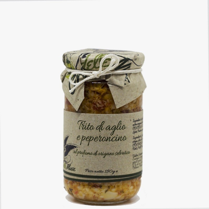 Chopped garlic and chilli pepper in extra virgin olive oil 290 g
