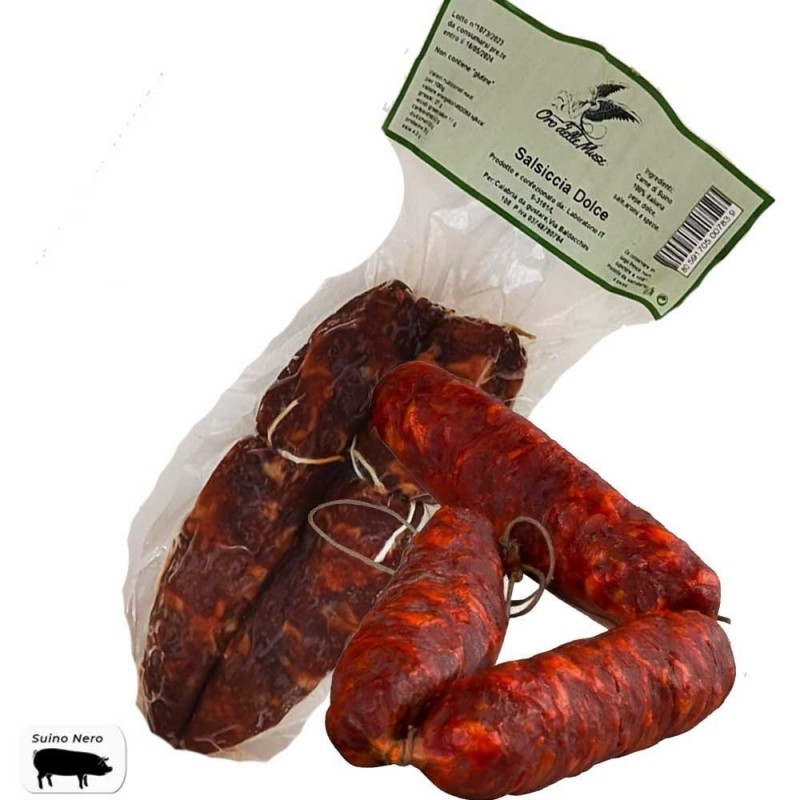 Schwarze kalabrische Schweinswurst von Aspromonte