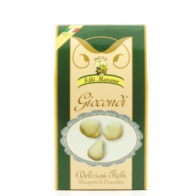 Giocondi recouverts de chocolat blanc Marano Gr 250