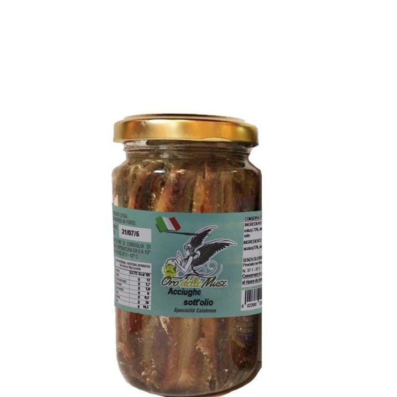 Filets d'anchois doux / épicés de Calabre à l'huile