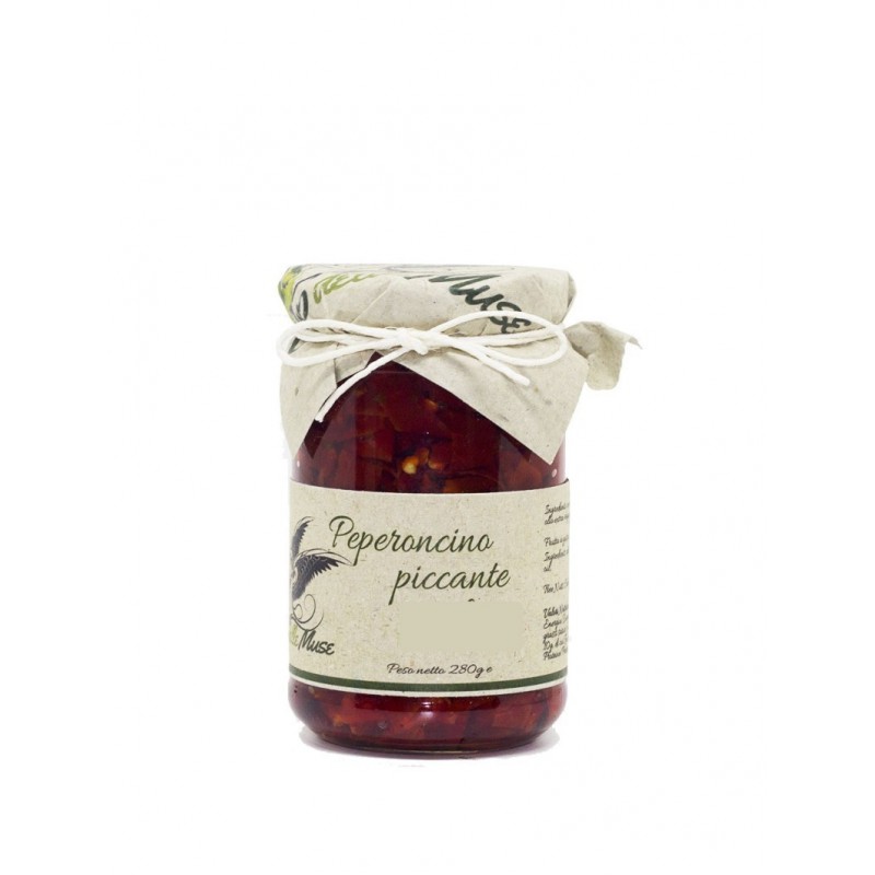 Piments forts calabrais à l'huile d'olive extra vierge