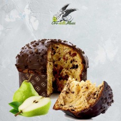 Panettone artisanal aux poires, chocolat et rhum