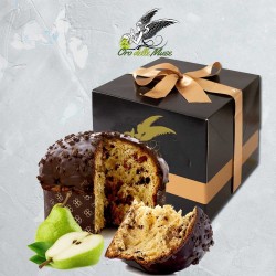 Panettone artisanal aux poires, chocolat et rhum