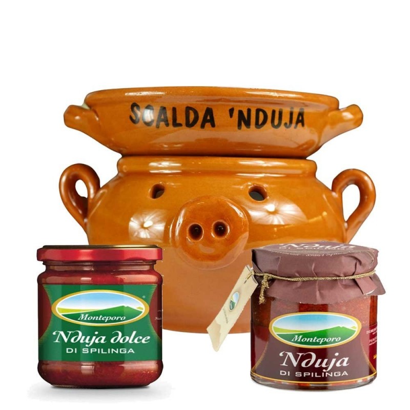 Das Nduja-Set wärmt Nduja + würziges Nduja + süßes Nduja Monte Poro