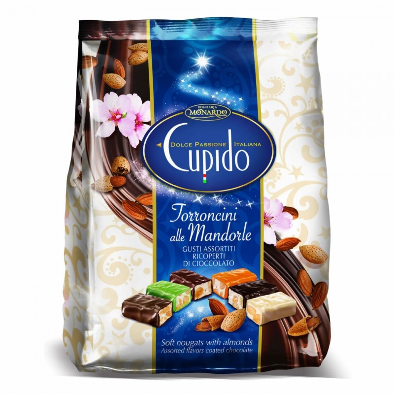 Gemischtes Mandelnougat, überzogen mit Monardo-Schokolade, 225 g