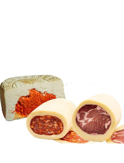 Tris Super Calabrese Cacio Capocollo + Cacio Spianata + Formaggio farcito alla Nduja