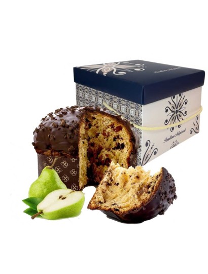 Panettone artisanal aux poires, chocolat et rum