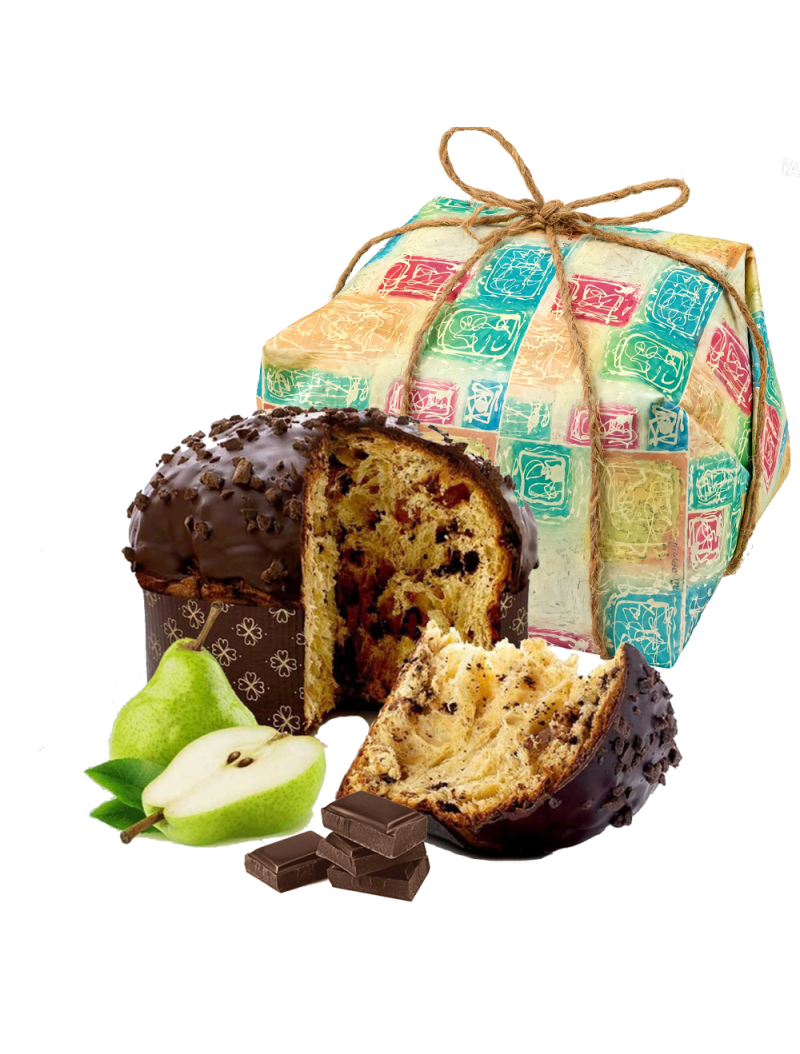 Panettone artisanal aux poires, chocolat et rum