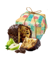 Artisan panettone with pears, chocolate and rum