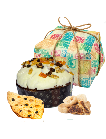 Pacioccone artisan panettone with figs, walnuts and chocolate