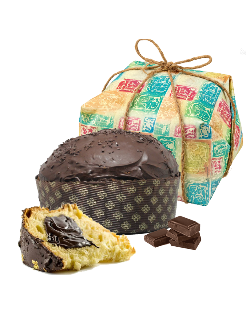 Panettone artigianale al cioccolato  di alta pasticceria