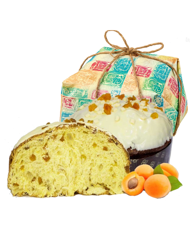 Panettone Albiciocco artesano con albaricoque y chocolate blanco