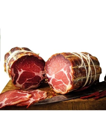 „Box del Calabrese“ – ORIGINAL: gerollte Pancetta + Capocollo + halb gereifter Pecorino (1,5 kg)
