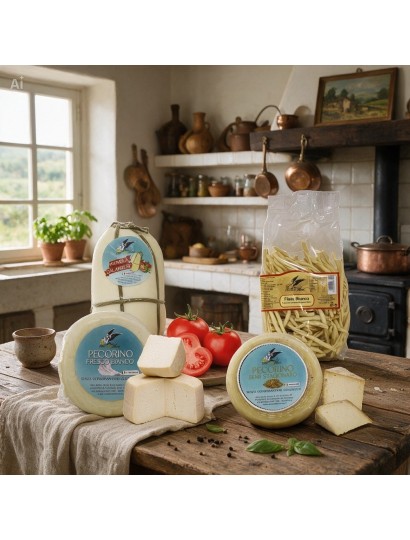 Box 3 formaggi artigianali Calabresi kg 1.5 + Pasta artigianale Calabrese Fileja Gr 500 Oro delle Muse